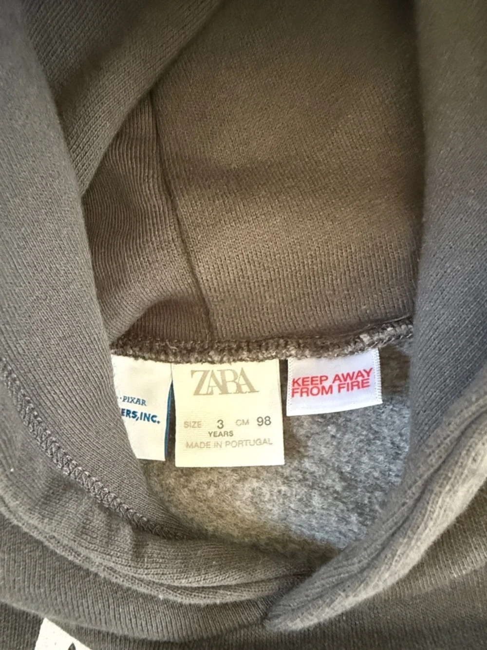 Zara Disney Pixar Monsters Inc. Kids Hoodie Size 3 Years - Picture 3 of 4